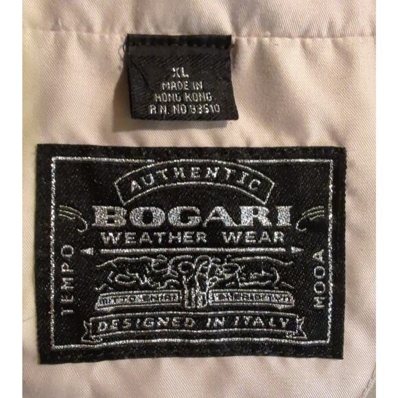 BOGARI WEATHER WEAR Lined Lightweight Windbreaker Tan Men's size XL Design Italy - Picture 2 of 9